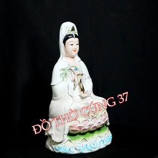 [ Cao 30 cm  ] TƯỢNG QUAN ÂM MEN SỨ