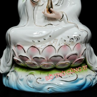 [ Cao 30 cm  ] TƯỢNG QUAN ÂM MEN SỨ