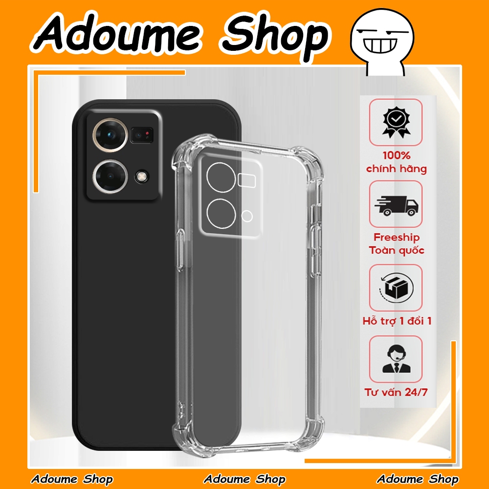Ốp lưng Oppo Reno 8 4G / Reno 8 5G / Reno 8Z 5G chống sốc, trong suốt, bảo vệ camera