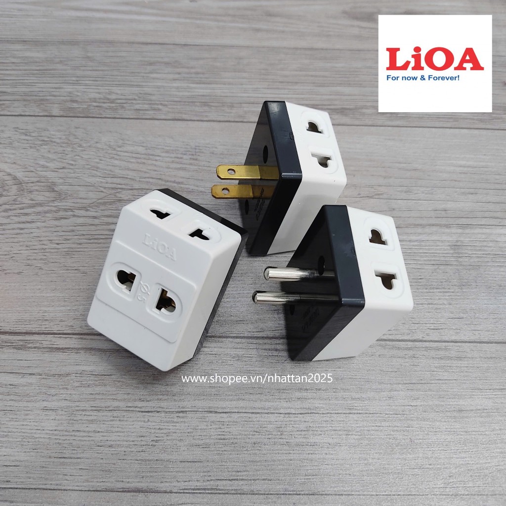 Phích cắm Lioa 1 ra 3 - Phích Lioa chia 3 ngã -Ổ cắm nối chia 3 ngã Lioa - cầu nối điện 3 ngã LIOA