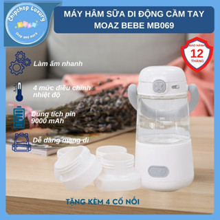 Máy hâm sữa di động cầm tay moaz bébé mb069 tặng 4 cổ bình bảo hành chính hãng 12 tháng chipchop