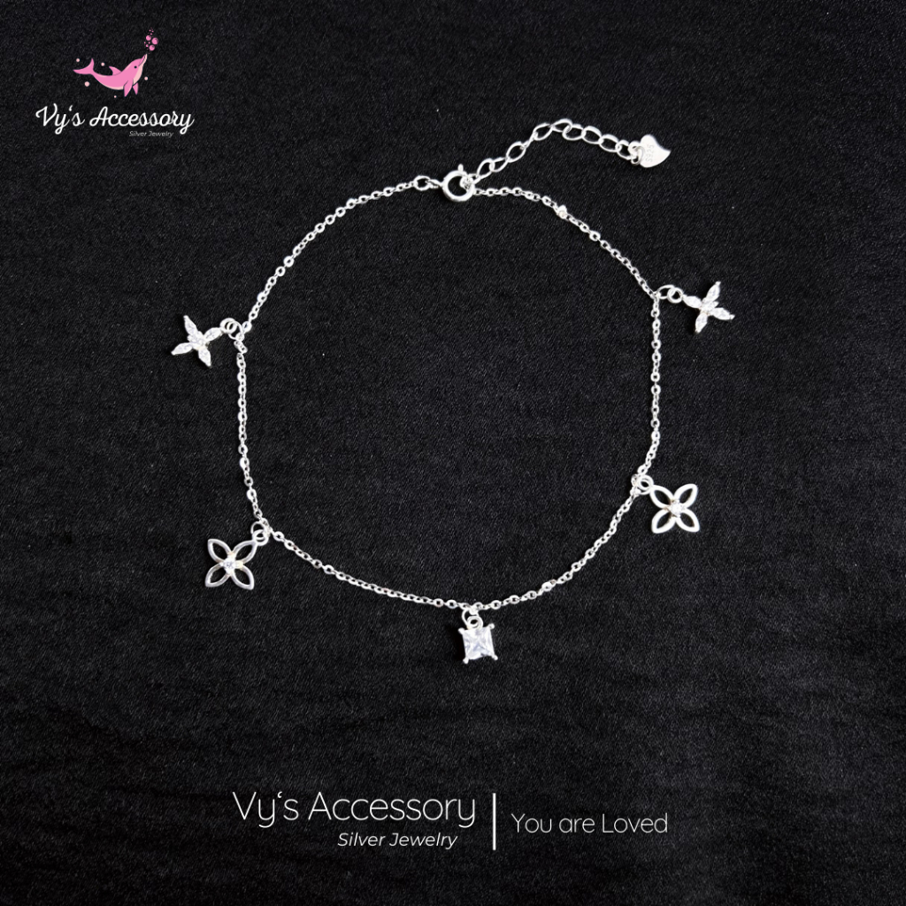 Lắc chân bạc nhẹ nhàng Vy's Accessory LC70