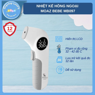 Nhiệt kế hồng ngoại moaz bébé mb097 bảo hành chính hãng 12 tháng nhỏ gọn an toàn chính xác cao
