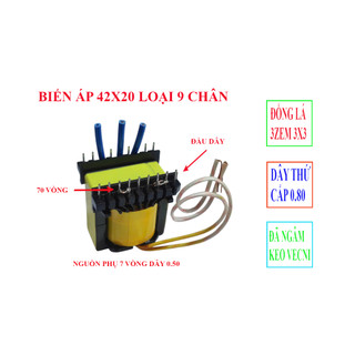Biến áp E42x20 ĐỒNG LÁ 3ZEM