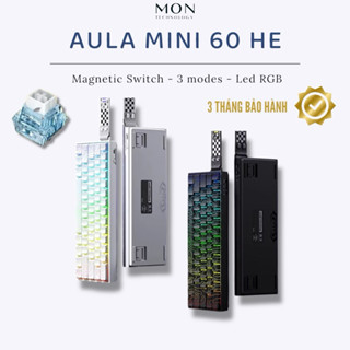 [Sẵn Hàng] Bàn phím cơ gaming Aula Mini60 HE 3 Modes | 8K | Pin 4000mh