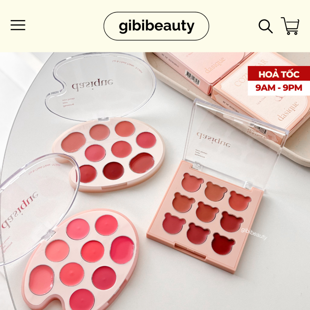 Bảng son kiêm má hồng DASIQUE Mood Painting Lip & Cheek