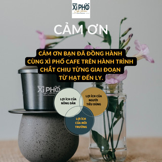 Cà phê Blend Robusta + Arabica XÌ PHỐ CAFE pha phin, pha máy, rang mộc, đậm vị, cà phê đặc sản
