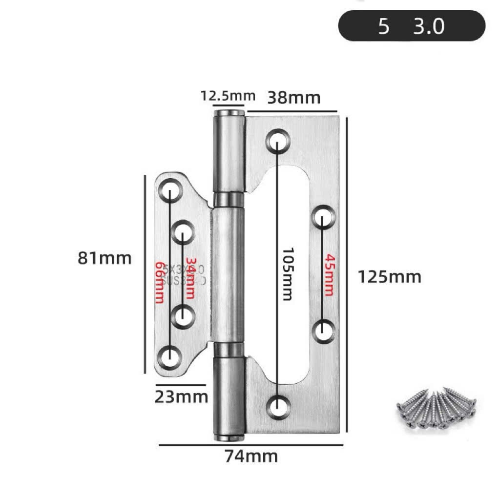 Bản lề âm dương inox/đen cao cấp MB04