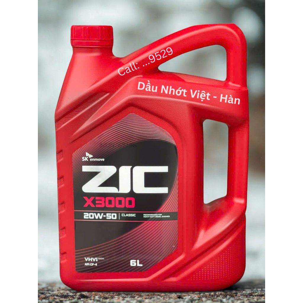Dầu Nhập Khẩu Hàn Quốc cho xe tải nặng SK ZIC X3000 20W50 / 15W40