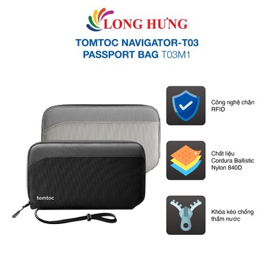 Túi đựng phụ kiện Tomtoc Navigator-T03 Passport Bag T03M1 - Hàng chính hãng
