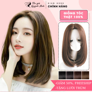  Tóc Giả Nữ Nguyên Đầu TN08 Hàn Quốc – Tóc Ngang Vai Cụp Đuôi Xinh Xắn Chất Tơ Nhân Tạo Mềm Mượt Tặng Kèm Wig Cap Lưới 