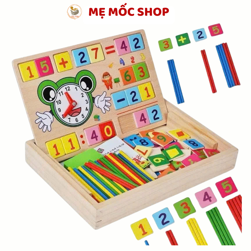 Domino Toán Học 100 Số Tặng Que Tính Bằng Gỗ, Đồ Chơi Thông Minh-Xếp Hình-Ghép hình-Ghép Số, Memocshop