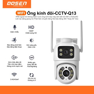 Camera Dosen Wifi 2 Mắt Giám Sát Ngoài Trời Xoay 360 độ Xem Đêm Có Màu Không Dây IP66 Thông Minh chống nước - FHD 6MP