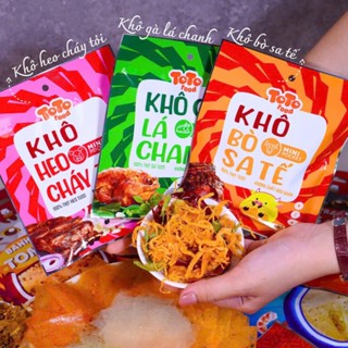 COMBO 60 GÓI - Khô Ăn Liền Tẩm Gia Vị Thơm Ngon - Khô Bò Sa Tế Khô Gà Lá Chanh Khô Heo Cháy Tỏi 20G