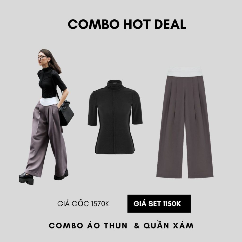 COCO SIN - Áo Thun Đen Kiểu Tay Lỡ