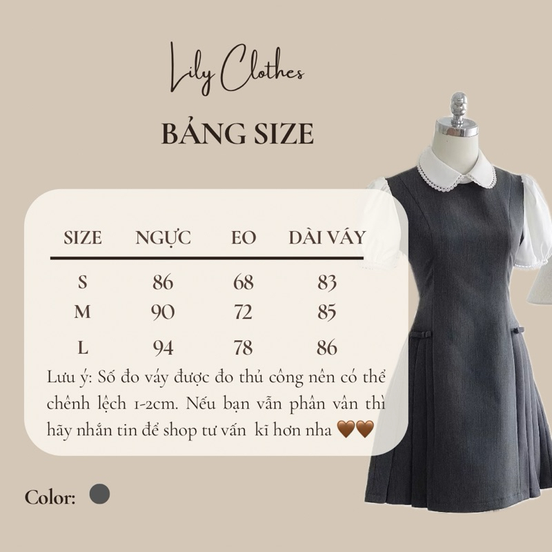 Lily.clothes- Váy sơ mi cộc tay cổ sen dáng ngắn xoè xếp ly phong cách tiểu thư nhẹ nhàng Camy Dress | BigBuy360 - bigbuy360.vn