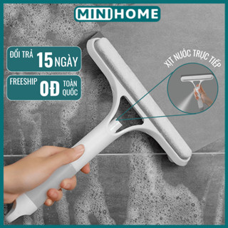 Cây lau kính đa năng 3 trong 1 kèm bình xịt và gạt nước lau kính dụng cụ lau kính thay thế khăn GOSI