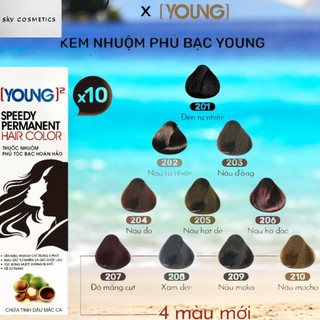 [DÀNH CHO TÓC BẠC] Kem nhuộm phủ bạc tại nhà YOUNG Việt Nam lên màu chuẩn 60gx2