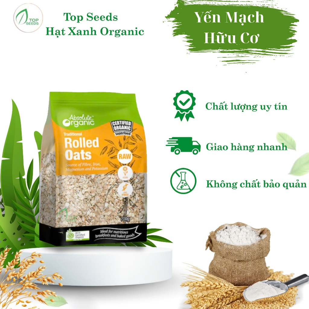 Yến Mạch Hữu Cơ Absolute Organic Rolled Oat (700g)