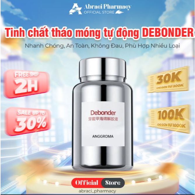 Tinh Chất Tháo Móng Tự Động DEBONDER 100ml – Sủi Móng DEBONDER Nhanh, An Toàn, Không Đau, Dùng Mọi L