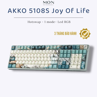   Sẵn Hàng  Bàn phím cơ sử dụng dây Akko 5108S 1 Mode | Mạch Xuôi | Led RGBg 