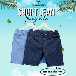  Quần short jean nam Thái Khang loại quần short nam trung niên chất dày dặn mềm mát QUAN05 