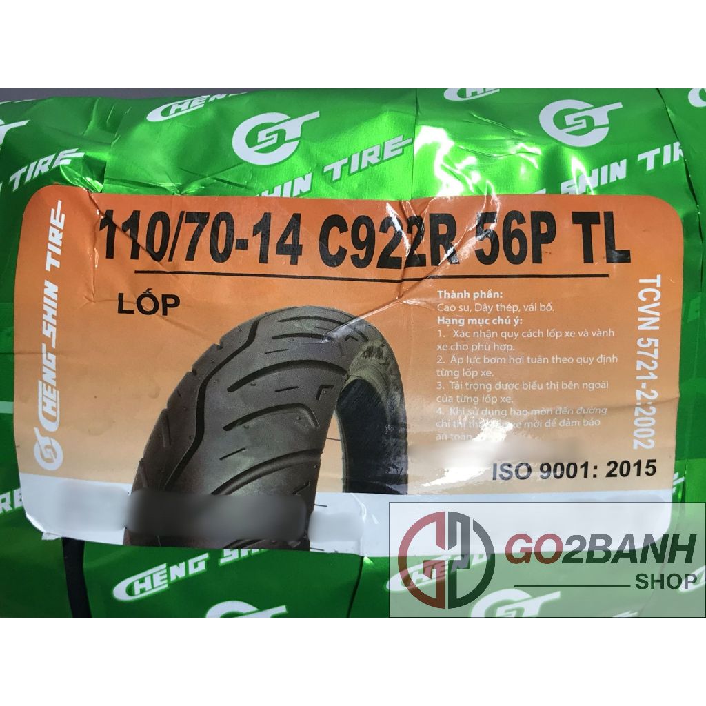 Vỏ Chengshin 110/70-14, 140/70-14 vỏ xe NVX 155cc, Janus không ruột