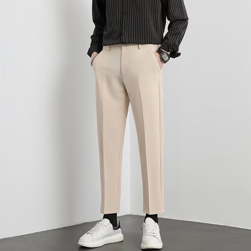 Quần Âu Nam Co Giãn Nhẹ Cạp Cao Suông Ống Đứng Quần Tây Âu Nam Chất Vải Tuyết Hàn Dày Dặn Không Nhăn | BigBuy360 - bigbuy360.vn