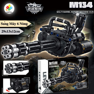 Súng Máy 6 Nòng M134 462+ Mảnh Ghép - Mô Hình Lắp Ráp Cảnh Sát Đặc Nghiệm Swat