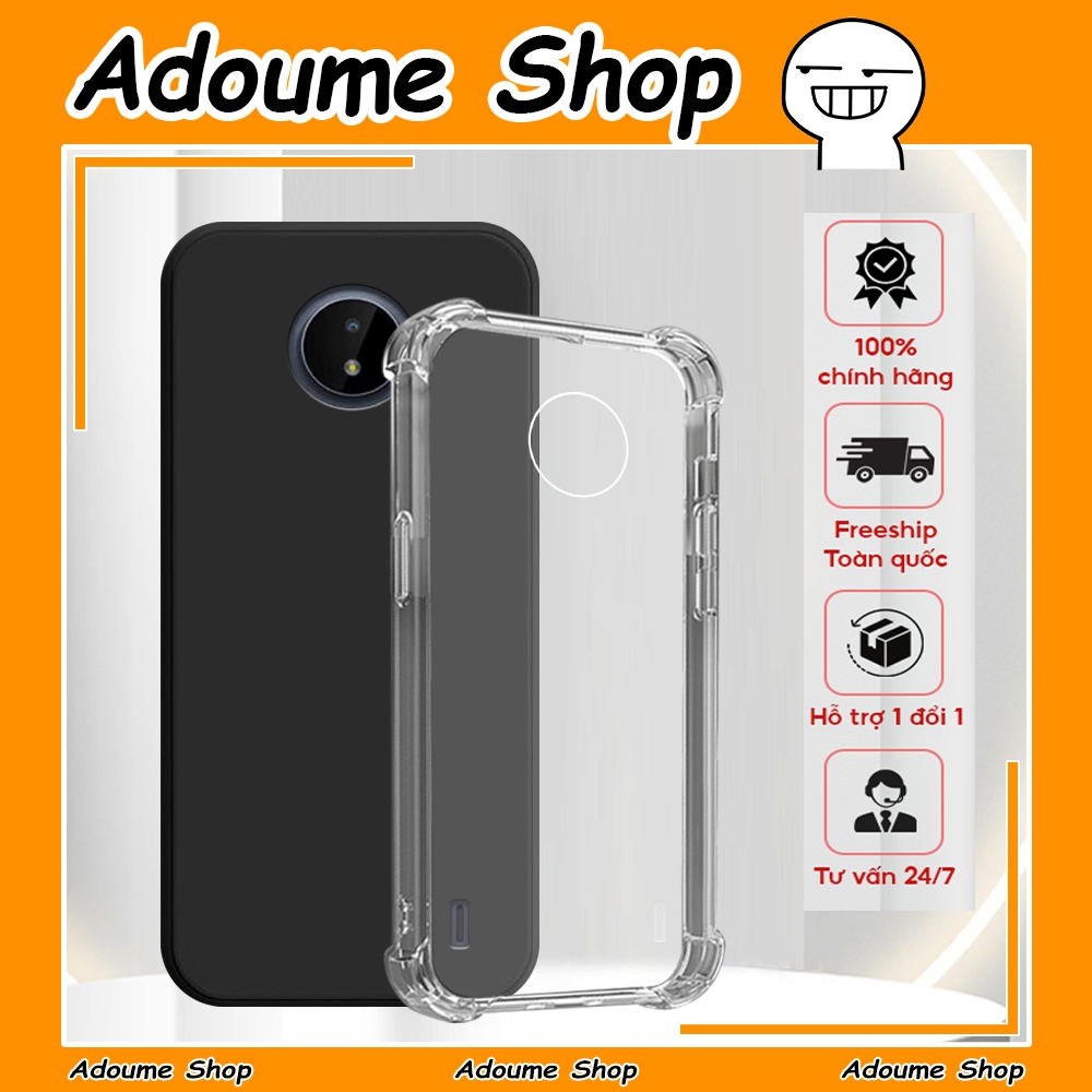 Ốp lưng Nokia 3.4 / G10 / C20 / C30 / C21 Plus chống sốc, trong suốt, bảo vệ camera