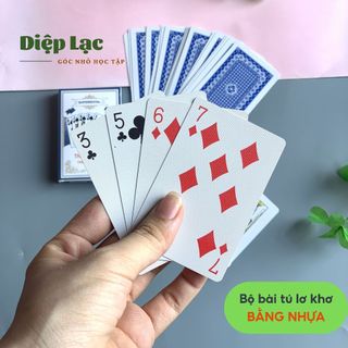 (1-5b) Bộ bài nhựa Tú NHỰA, tú lơ khơ trơn, bền đẹp CHẤT LƯỢNG CAO - góc nhỏ học tập VPP Diệp Lạc