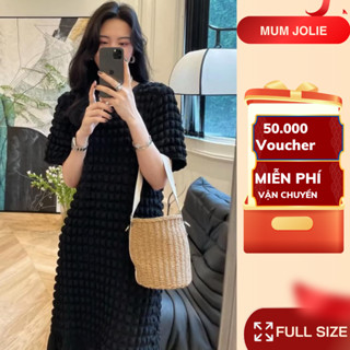 Đầm Bầu, Váy Bầu cao cấp dáng đuôi cá chất liệu đũi xốp mềm dáng dài đẹp thời trang