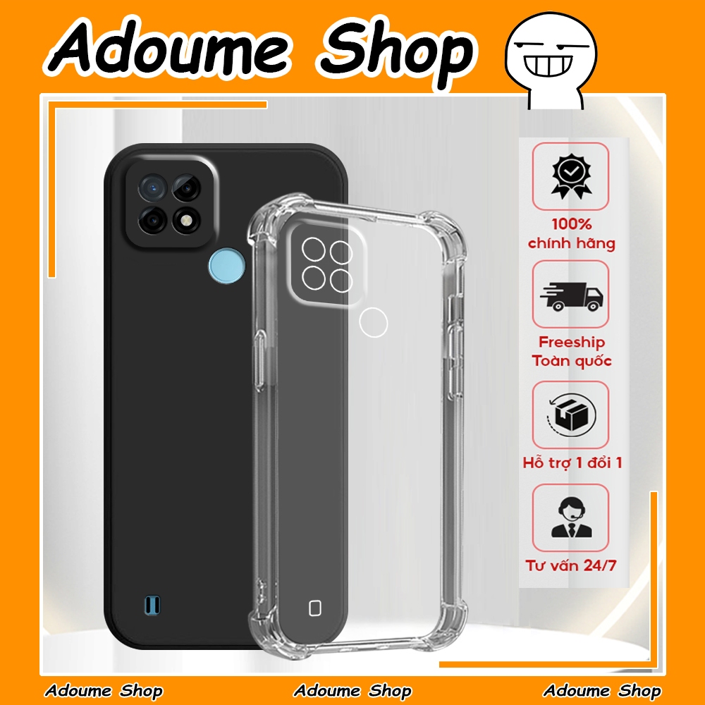 Ốp lưng Realme C21 / C21Y / C25Y chống sốc, trong suốt, bảo vệ camera