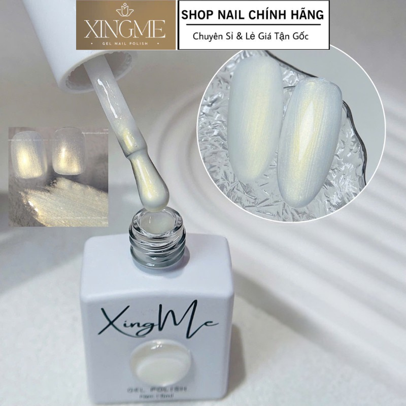 Sơn trắng nhũ ánh vàng XINGME 15ml màu 09 [XINGME NAIL]