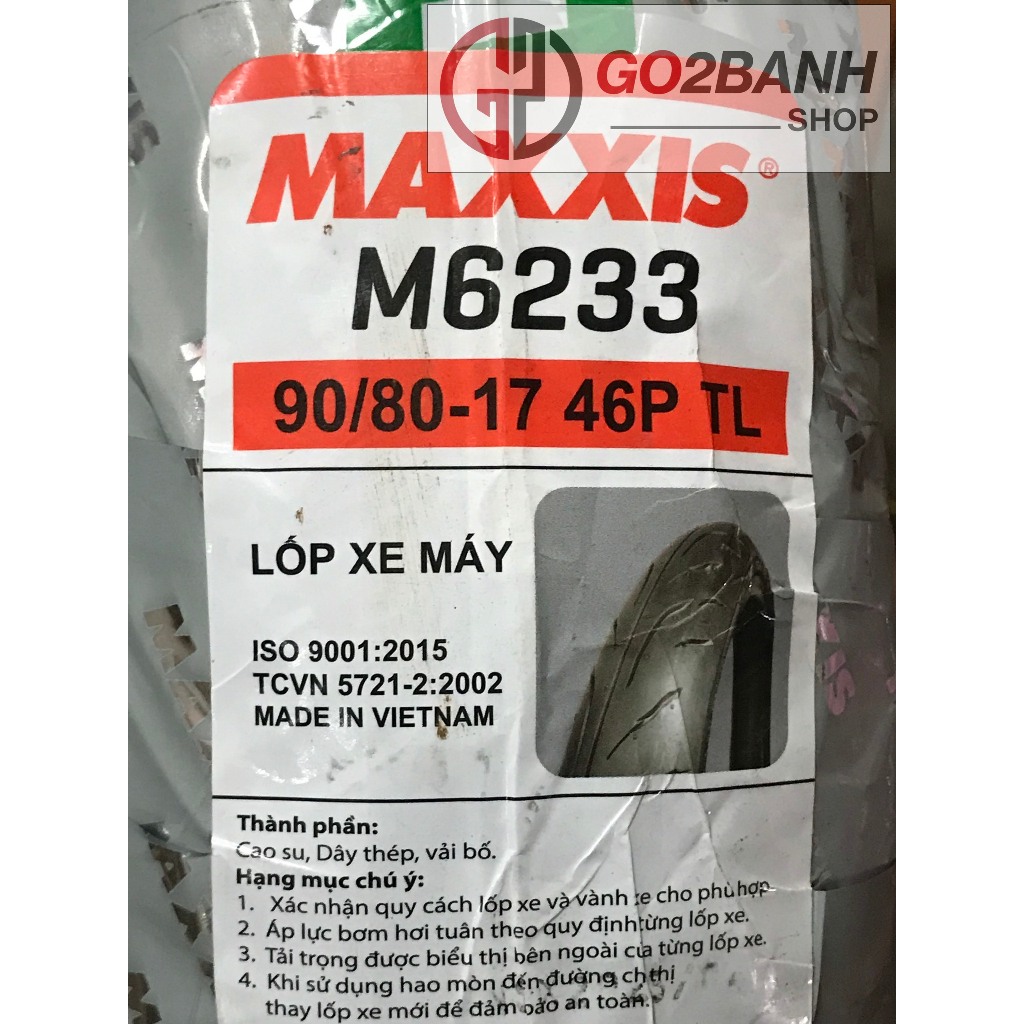 Vỏ Maxxis 90/80-17 6233, 120/70-17 6234 vỏ xe Winner, Exciter 150/155 không ruột