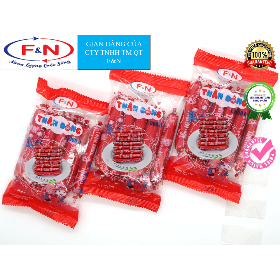 Xúc Xích Heo Hầm Đậu Hà Lan TĐ Túi 13gx10cây