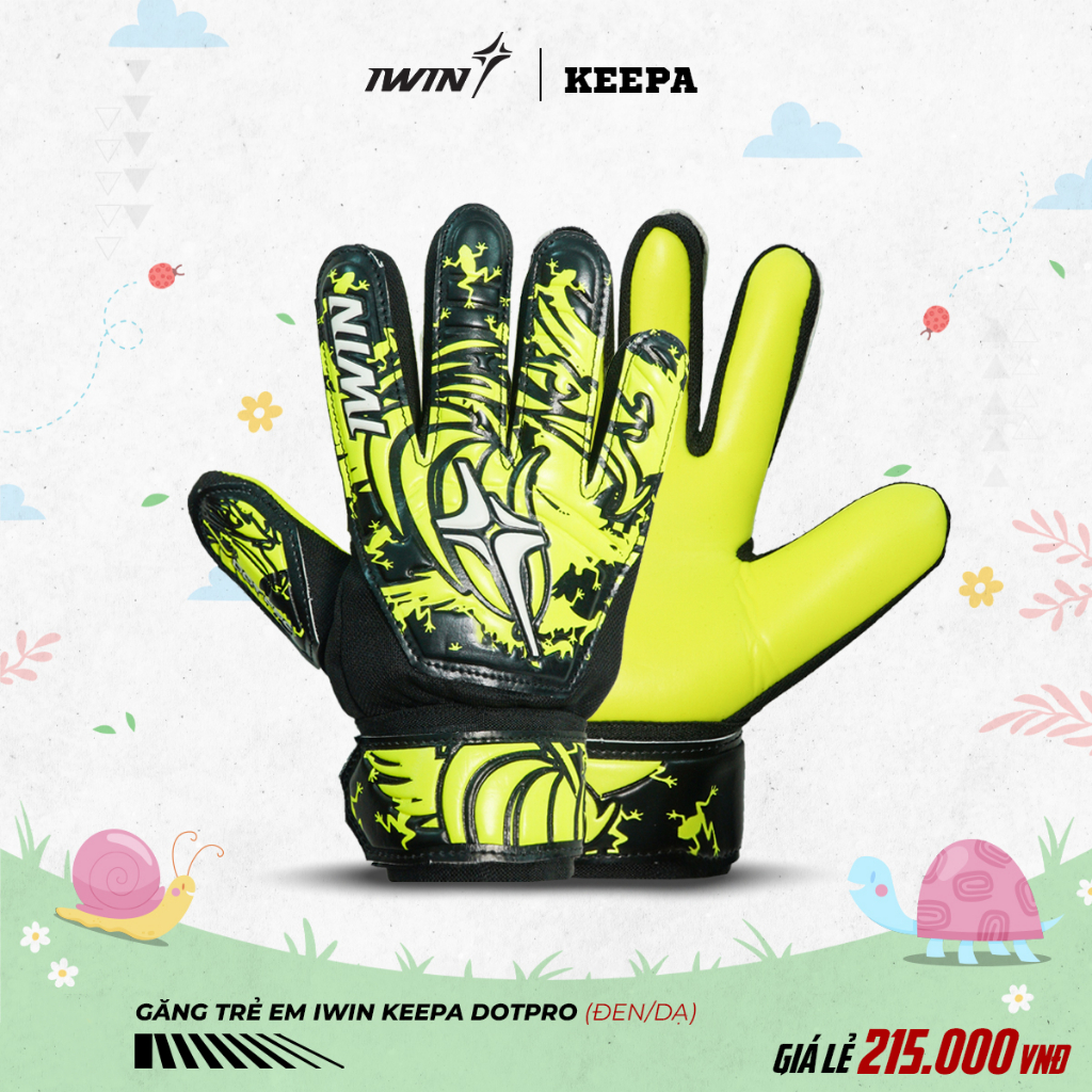 Găng tay thủ môn Iwin Trẻ Em + Người Lớn Keepa Dotpro Chĩnh Hãng Cao Cấp  [ PK73 ]