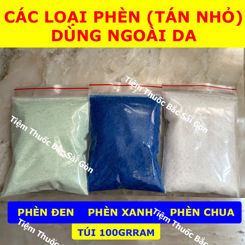PHÈN CHUA  - PHÈN XANH - PHÈN ĐEN 100gram (DẠNG BỘT, DỄ SỬ DỤNG)