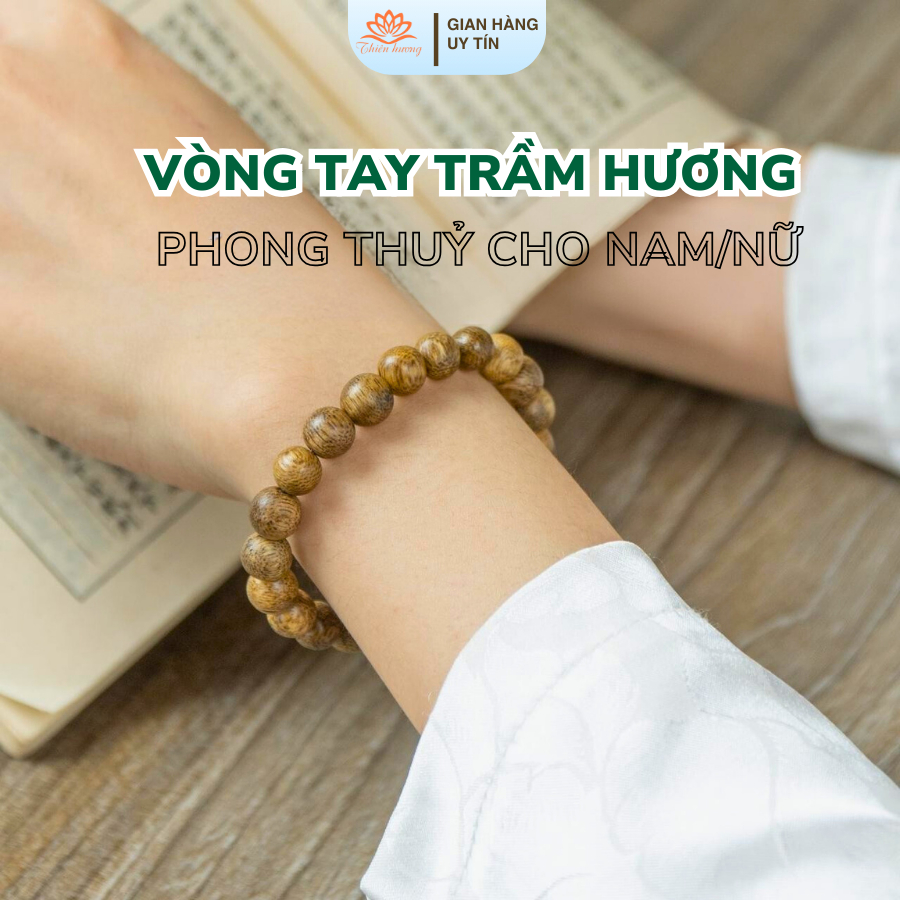 Chuỗi Hạt Trầm Hương Hạt Tròn Trơn Tự Nhiên, Size 6 đến 12li, Thu Hút Tài Lộc, Phong Thủy Bình An