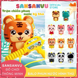 Đồ chơi balo súng bắn nước bằng nhựa cho bé trai bé gái