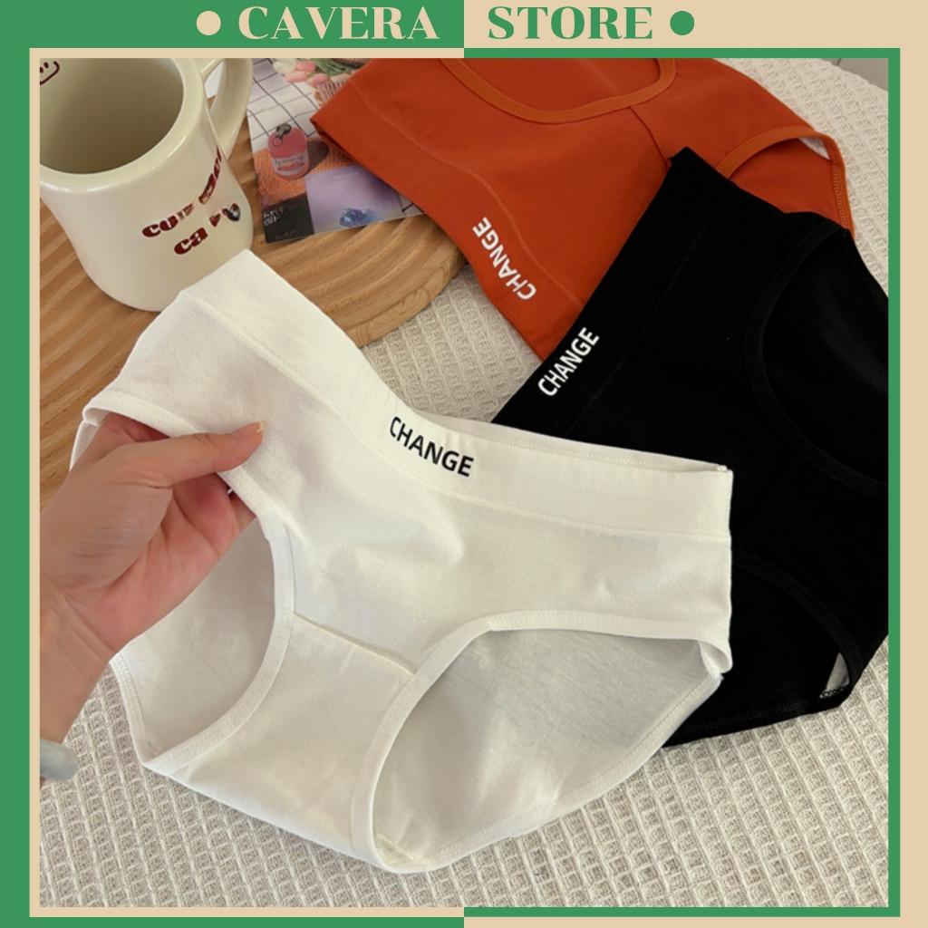 Combo 4 Quần Lót Nữ Cotton Kháng Khuẩn, Quần Chip Thoáng Khí Đáy May 2 Lớp Khử Mùi CAVERA L.2430