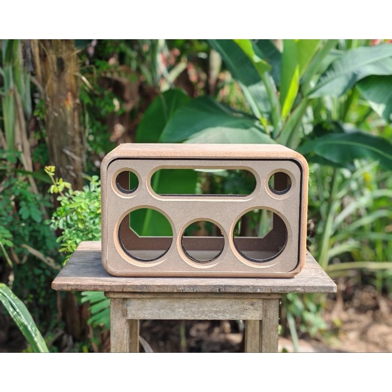 Box loa thô 4inch BB2 Thông Hơi dáng siêu bo kích thước 370x230x200