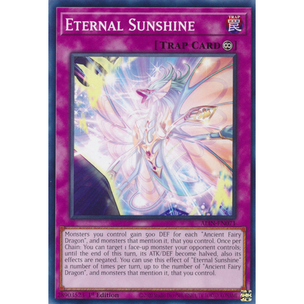 [ Bài Yugioh Chính Hãng ] Eternal Sunshine - ALIN-EN071 - Common 1st Edition