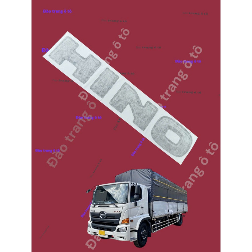 1 tem chữ hino decal dán xe ô tô cho xe hino 300 hino 500 siêu đẹp