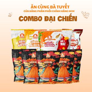 Combo đại chiến: 5 gói tăm cay + 5 gói đùi gà mix vị ngẫu nhiên Ăn Cùng Bà Tuyết