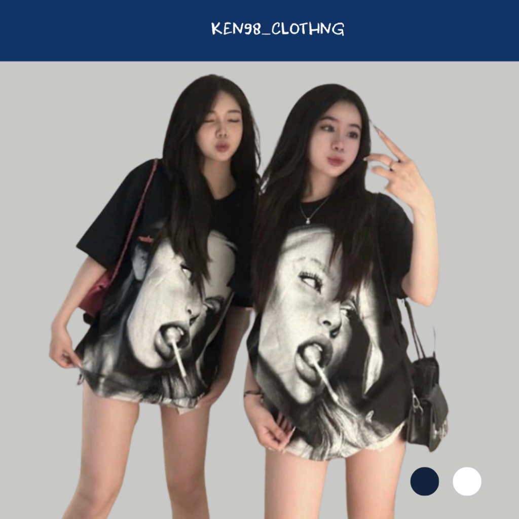 Áo Thun LOLLIPOP GIRL TEE 100% COTTON -THE REBORN - Áo Phông Girl Phố Hot Trend 2024