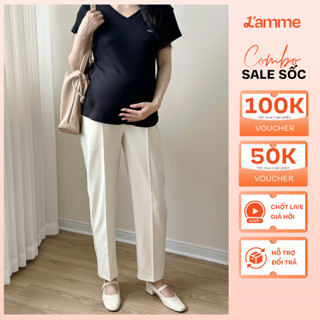  Quần bầu công sở Lamme Baggy umi chất liệu quần bầu mùa hè co giãn tốt quần thun bầu ống rộng thiết kế bởi LAMME 