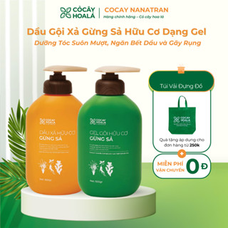 Dầu Gội Xả Gừng Sả Hữu Cơ Dạng Gel Cỏ Cây Hoa Lá Dưỡng Tóc Suôn Mượt, Ngăn Bết Dầu và Gãy Rụng 500gr