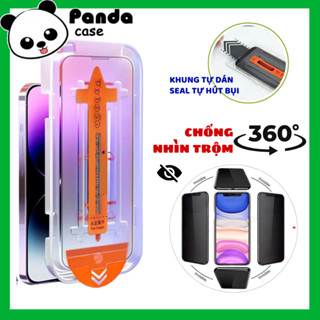 Kính Cường Lực Iphone Chống Nhìn Trộm 360 độ Khung Tự Dán Tự lấy bụi, Chống nhìn trộm từ mọi góc - Panda Case