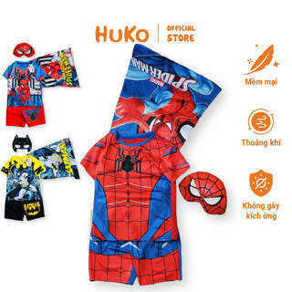  Bộ Đồ Siêu Nhân Nhện Cho Bé Trai HUKO HBN186 Kèm Phụ Kiện Hóa Trang Noel Tết - Set Siêu Nhân Spiderman Dơi Dưới 30Kg 